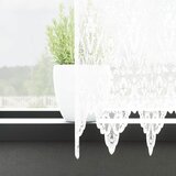  Čipkasta zavjesa sa zavjesama Bijelo 100 x 1200 cm Poliester | shoptok.hr