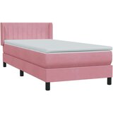 Box spring krevet s madracem ružičasti 80 x 220 cm baršunasti | shoptok.hr