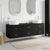  Set namještaja za kupaonicu 3 kom. Crna 49,5 x 44,5 x 65,5 cm | shoptok.hr
