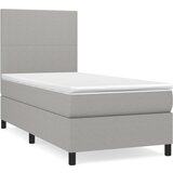 Maison Chic Box spring postelja - Vzmetna postelja z vzmetnico svetlo siva 90x190 cm blago SL124, (21909148) | Shoptok.si