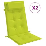  Jastuci za stolicu s visokim naslonom 2 kom zeleni od tkanine | shoptok.hr