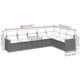  7-dijelni set vrtnih sofa sivi od poliratana | shoptok.hr