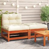  Vrtna sofa bez naslona za ruke s jastucima i tabureom | shoptok.hr