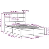 vidaXL Posteljni okvir brez vzmetnice voščeno rjav 120x200 cm borovina | Shoptok.si