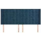  Uzglavlje s ušima tamnoplavo 183x16x118/128 cm baršunasto | shoptok.hr