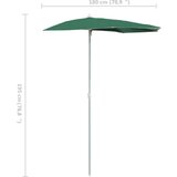  Vrtni polovični senčnik 180x90 cm zelen, (20800971) | Shoptok.si