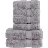 vidaXL 6-dijelni vrhunski set ručnika sivi 600 gsm 100 % pamuk | shoptok.hr