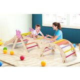 Unutarnja igrala > Igračke i hobiji > Drvene penjalice Trokutni set 8-u-1 sklopiva igračka za penjanje Montessori drveni set za penjanje okvir za penjanje za djecu šareni | shoptok.hr