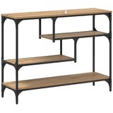  Konzolna stolica s policom Umjetnički hrast 100 x 30 x 75 cm | shoptok.hr