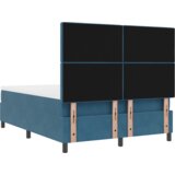  Krevet s uzglavljem i madracem tamno plavi 140x200 cm baršun | shoptok.hr