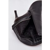 Boto Insulated Women's Ankle Boots on Heel Eco Leather Black Nolisse | shoptok.hr