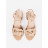 GOODIN Beige women's mid-heeled sandals | Shoptok.si