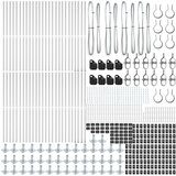  Stebri Ograje Komplet 104 Pocinkano jeklo 3.2 x 3.2 x 88.5 cm | Shoptok.si