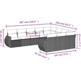  10-dijelni set vrtnih sofa s jastucima bež od poliratana | shoptok.hr