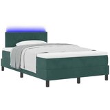  LED Box Spring Krevet Tamnozelena 120 x 190 cm Baršun | shoptok.hr