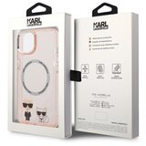 Karl Lagerfeld Originalen ovitek MagSafe ovitek KLHMP14SHKCP za iPhone 14 6.1 prozorno roza silikonska zaščita - Full bodies | Shoptok.si