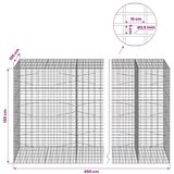  Gabion s žicom debljine 3 5 mm i mrežom 5x10 cm 650x100x150 cm - 100 cm 150 cm 650 cm | shoptok.hr