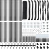 vidaXL Ograja v obliki heksagona Siva 0,8x100 m Jeklo, Ograjni stebri s konico 13 ks Ø32 mm 100 cm Galvanizirano jeklo | Shoptok.si