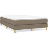  Okvir za krevet s oprugom smeđesivi 140x200 cm od tkanine | Eponuda.com