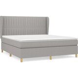 vidaXL Krevet s oprugama i madracem svjetlosivi 180x200 cm od tkanine | shoptok.hr