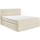 MID.YOU POSTELJA BOXSPRING 180 cm x 200 cm , tekstil, leseni material krem barve | Shoptok.si