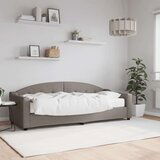  Dnevna postelja z vzmetnico taupe 80x200 cm blago, (20929855) | Shoptok.si