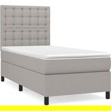 Maison Chic Box spring postelja - Vzmetna postelja z vzmetnico svetlo siva 90x190 cm blago SL13118, (21905391) Cene