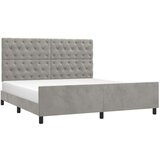  Za krevet s uzglavljem svjetlosivi 160x200 cm baršunasti | shoptok.hr