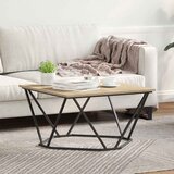  Kava Stol Sonoma hrast 80 x 80 x 45 cm Inženjerska drva i čelik | shoptok.hr