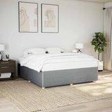  Okvir za krevet bez madraca svjetlosivi 200 x 200 cm od tkanine | Eponuda.com