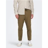 Only Brown Men's Trousers with & SONS Linus - Men