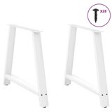  Noge za jedilno mizo v obliki črke A, 2 kosa, bele barve, 90 x (72-73) cm, jeklo, (22123808) | Shoptok.si