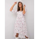 Italy Moda Dress-DHJ-SK-13865.55P-White-Pink | Shoptok.si