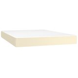 Krevet s oprugama i madracem krem 140 x 190 cm od umjetne kože | shoptok.hr