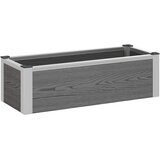 vidaXL Vrtna visoka greda Siva 75 x 30 x 22 cm WPC in aluminij, (5000287858) | Shoptok.si