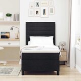  s opruga kutije s madracem Crna 90 x 190 cm tkanina | shoptok.hr