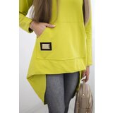Kesi Sweatshirt with a long back and kiwi hood | Shoptok.si