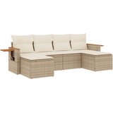  6-dijelni set vrtnih sofa s jastucima bež od poliratana | shoptok.hr