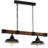 Eglo viseča svetilka oldbury (2 x 60 w, 86 x 26 x 110 cm, E27, črna) | Shoptok.si