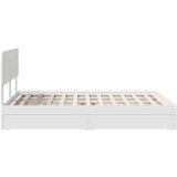  Postelja s shranjevanjem Bela 140 x 190 cm Konstruiran les, (5000107018) | Shoptok.si