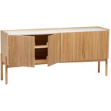 Woodman Nizka komoda v hrastovem dekorju v naravni barvi 177x42 cm Bottrup – | Shoptok.si