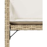 vidaXL Vrtni stoli z blazinami 4 kosi bež poli ratan | Shoptok.si