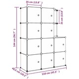  Dječji kockasti ormarić za pohranu s 10 kocki crni od PP-a | Eponuda.ba