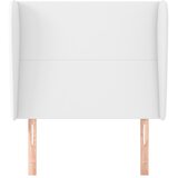  Uzglavlje s ušima bijelo 83 x 23 x 118/128 cm od umjetne kože | shoptok.hr