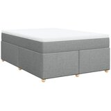  Krevet s oprugama i madracem svjetlosivi 140x190 cm od tkanine | shoptok.hr