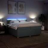  Krevet s oprugama i madracem tamnosivi 200 x 200 cm od tkanine | shoptok.hr