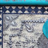 Skrinja za Shranjevanje Modra iz Lesa Manga 80x40x45 cm | Shoptok.si