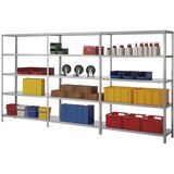 eurokraft pro Skladiščni privijačeni regal, pocinkan, srednje težak, višina regala 3000 mm, širina police 1300 mm, globina 300 mm, osnovni regal | Shoptok.si