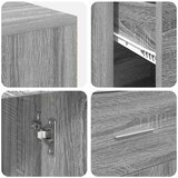  Kutni stol s ladicama Siva Sonoma 102 x 88 x 75 cm | shoptok.hr