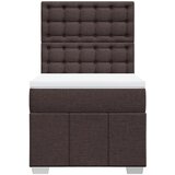  Krevet s oprugama i madracem tamnosmeđi 100 x 200 cm od tkanine | shoptok.hr